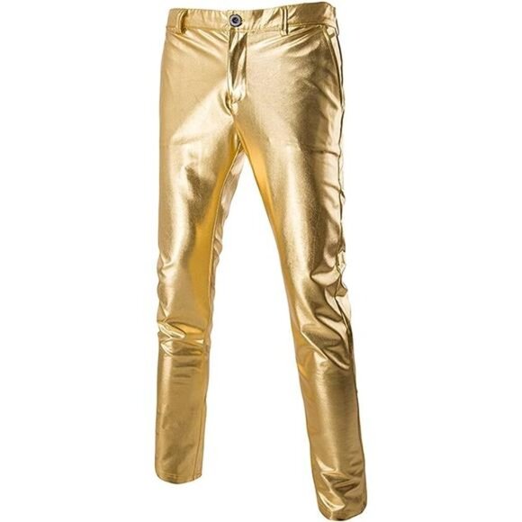Gold Straight Fit Trouser Pants